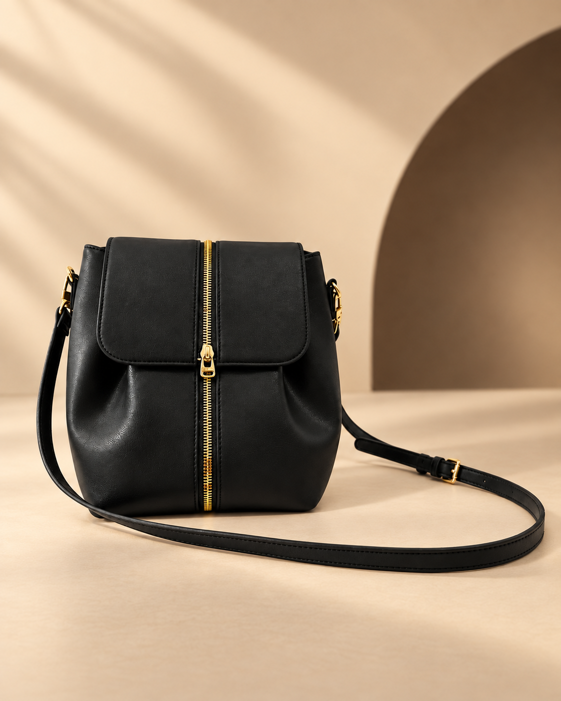 Alphonsine Interchangeable Noire Black Crossbody/Backpack