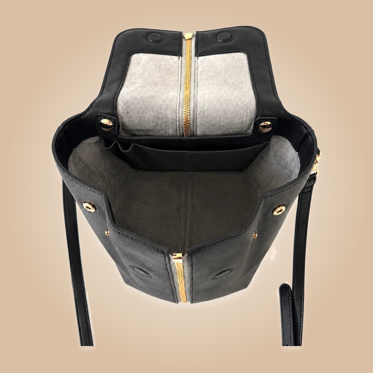Alphonsine Interchangeable Noire Black Crossbody/Backpack